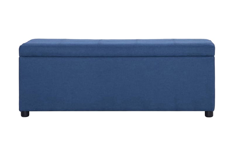 Bänk med förvaringsutrymme 116 cm blå polyester - Blå - Hallbänk med förvaring - Sittbänk med förvaring - Förvaringsbänk - Hallbänk - Sittbänk