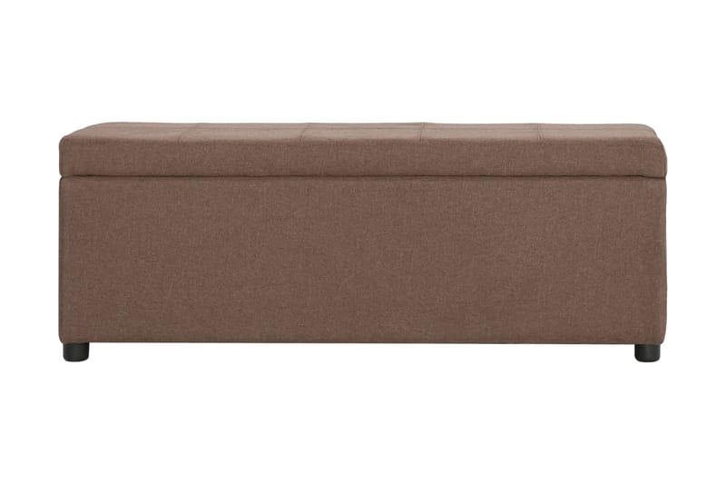 Bänk med förvaringsutrymme 116 cm brun polyester - Brun - Möbler - Stolar & fåtöljer - Sittbänk - Hallbänk - Hallbänk med förvaring