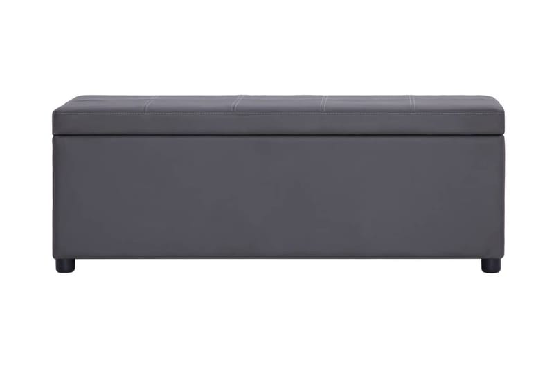 Bänk med förvaringsutrymme 116 cm grå konstläder - Grå - Möbler - Stolar & fåtöljer - Sittbänk - Hallbänk - Hallbänk med förvaring