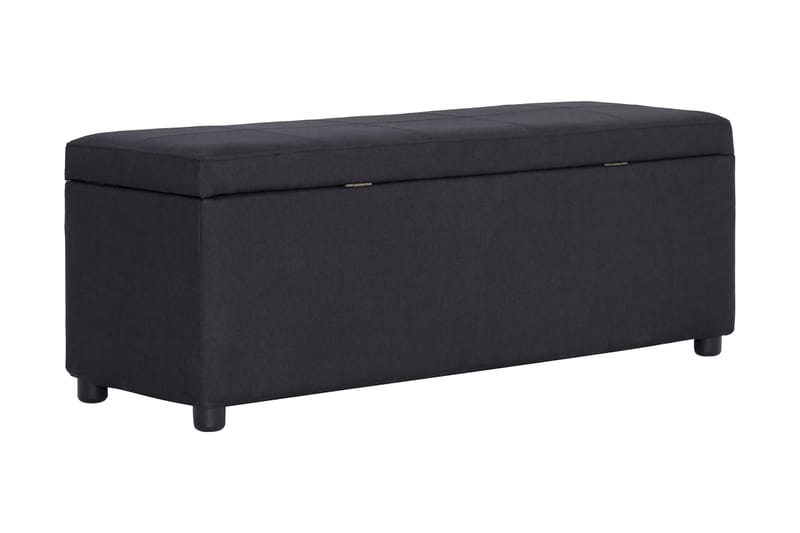 Bänk med förvaringsutrymme 116 cm svart polyester - Svart - Möbler - Stolar & fåtöljer - Sittbänk - Hallbänk - Hallbänk med förvaring