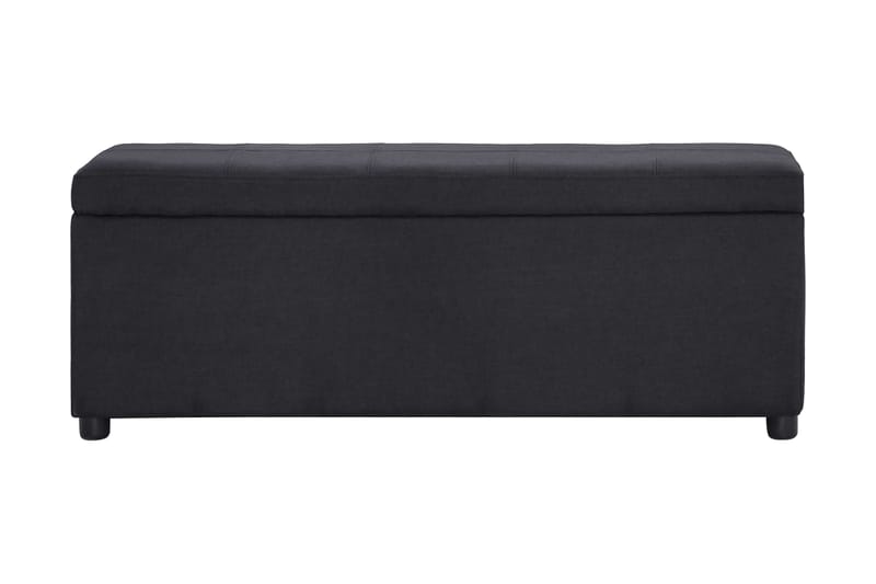 Bänk med förvaringsutrymme 116 cm svart polyester - Svart - Möbler - Stolar & fåtöljer - Sittbänk - Hallbänk - Hallbänk med förvaring