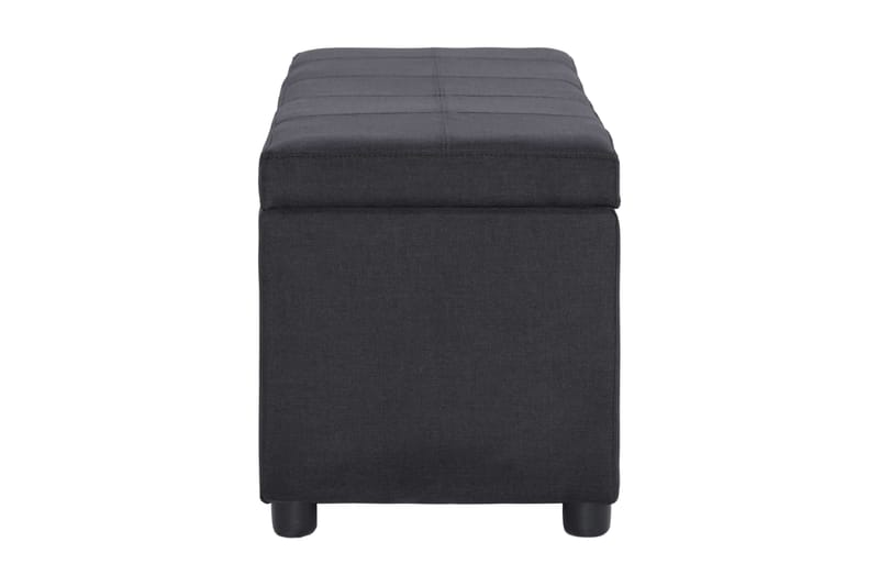Bänk med förvaringsutrymme 116 cm svart polyester - Svart - Möbler - Stolar & fåtöljer - Sittbänk - Hallbänk - Hallbänk med förvaring