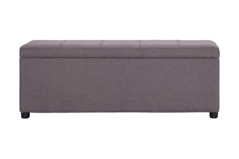 Bänk med förvaringsutrymme 116 cm taupe polyester - Brun - Möbler - Stolar & fåtöljer - Sittbänk - Hallbänk - Hallbänk med förvaring