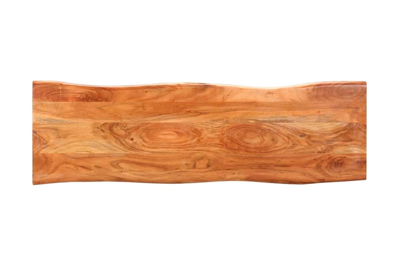 Bänk med levande kant 110 cm massivt akaciaträ och stål - Brun - Möbler - Stolar & fåtöljer - Sittbänk - Hallbänk