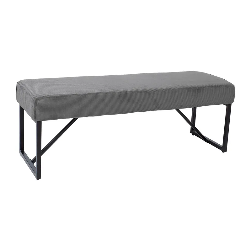 Bänk Myla manchester - grå - Möbler - Stolar & fåtöljer - Sittbänk - Hallbänk