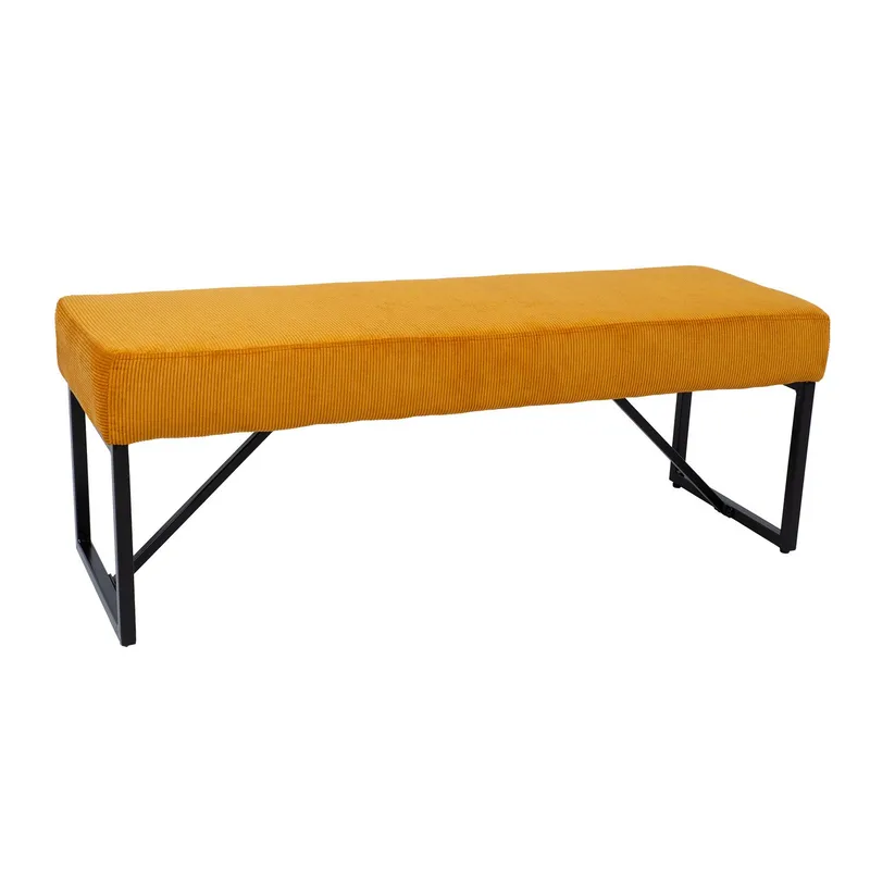 Bänk Myla manchester - gul - Möbler - Stolar & fåtöljer - Sittbänk - Hallbänk