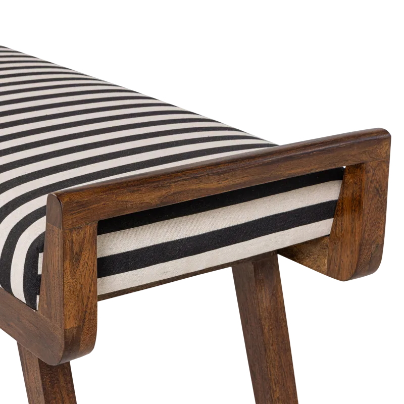 Bänk Valo 157 cm - Svart/Vit - Möbler - Stolar & fåtöljer - Sittbänk - Hallbänk