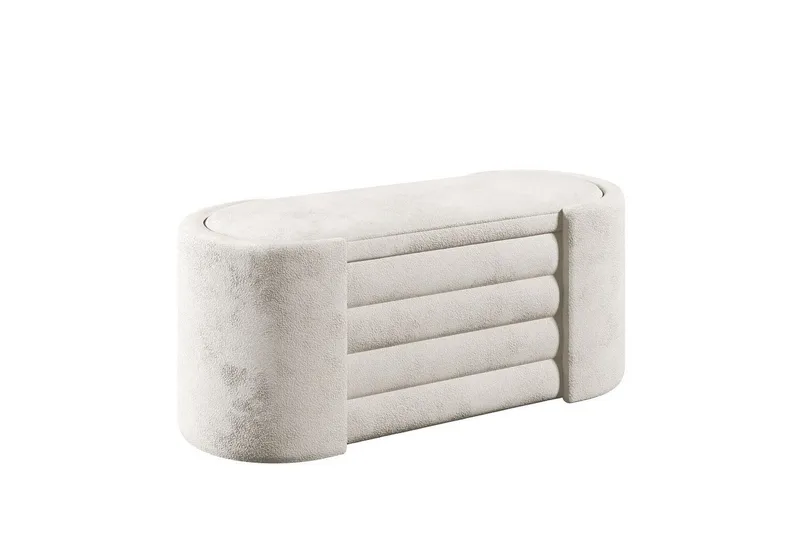 Bänk Veyaa Boxed Grädde - Cremevit - Möbler - Stolar & fåtöljer - Pall & puff - Fotpall - Bäddbar fotpall