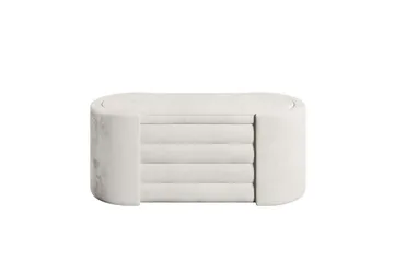 Bänk Veyaa Boxed Grädde - Cremevit - Möbler - Stolar & fåtöljer - Pall & puff - Fotpall - Bäddbar fotpall