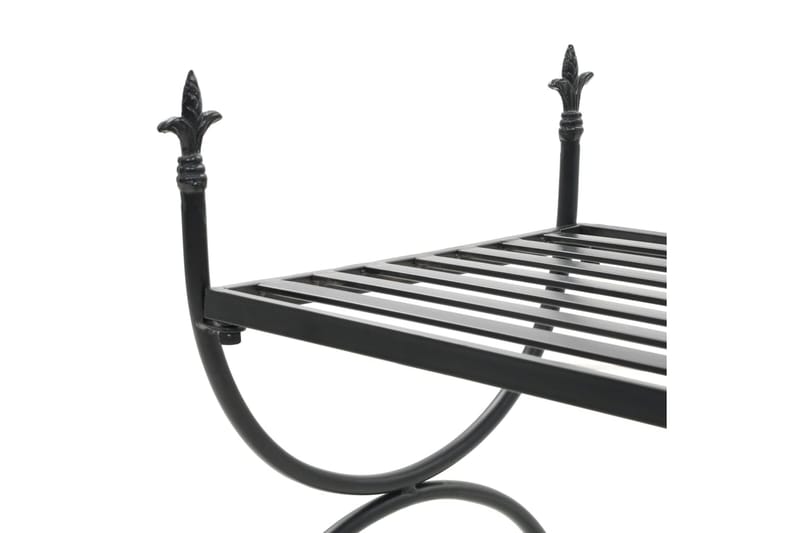 Bänk vintage stil metall 83x42x55 cm svart - Svart - Möbler - Stolar & fåtöljer - Sittbänk - Hallbänk
