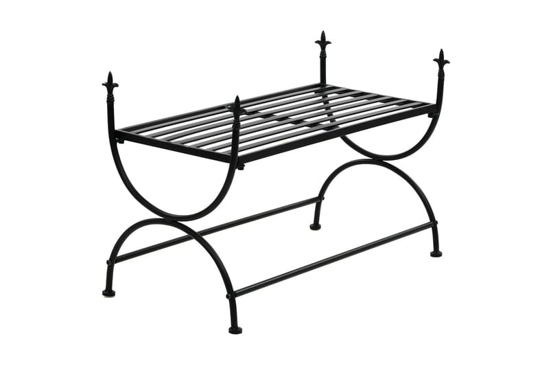 Bänk vintage stil metall 83x42x55 cm svart - Svart - Möbler - Stolar & fåtöljer - Sittbänk - Hallbänk