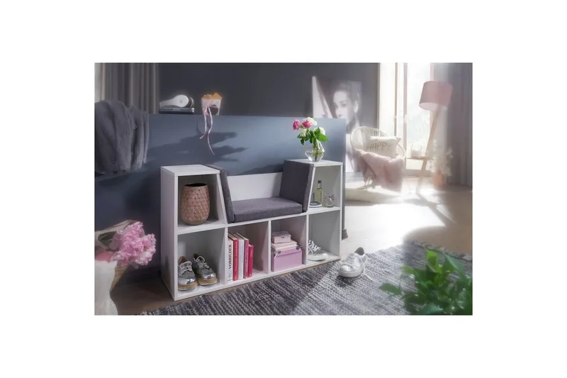 Bänk Wohnling Melaminbelagd spånskiva Klädd sittplats Förvaringsutrymme Modern - Möbler - Stolar & fåtöljer - Sittbänk