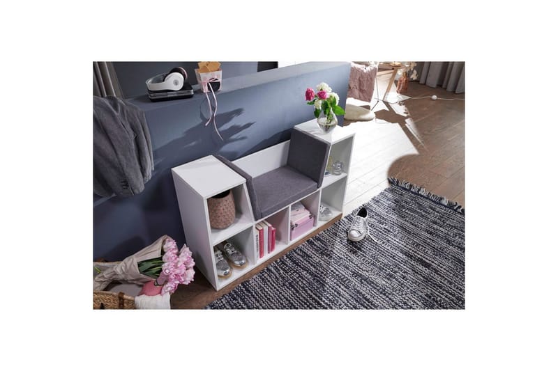Bänk Wohnling Melaminbelagd spånskiva Klädd sittplats Förvaringsutrymme Modern - Möbler - Stolar & fåtöljer - Sittbänk