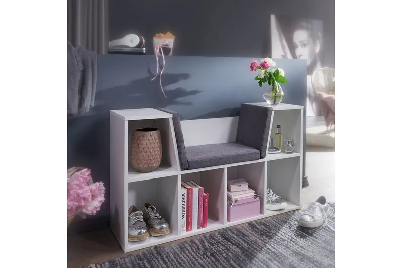 Bänk Wohnling Melaminbelagd spånskiva Klädd sittplats Förvaringsutrymme Modern - Möbler - Stolar & fåtöljer - Sittbänk