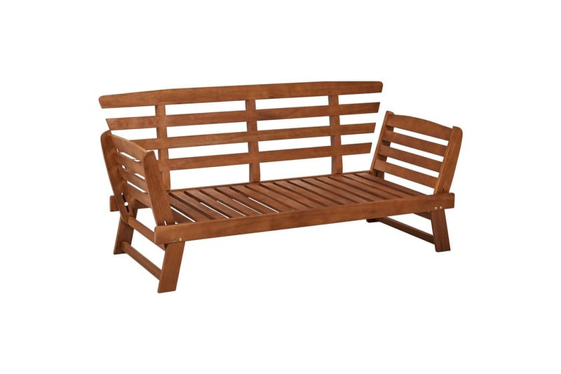 Bänk Portici Mörk trä, vit - Mörk trä, vit - Utemöbler - Utesoffa - Trädgårdsbänk & utebänk