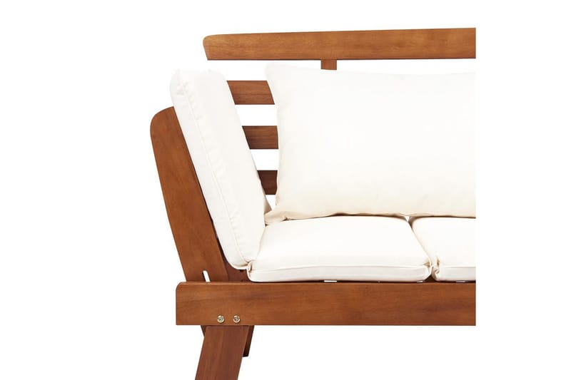 Bänk Portici Mörk trä, vit - Mörk trä, vit - Utemöbler - Utesoffa - Trädgårdsbänk & utebänk