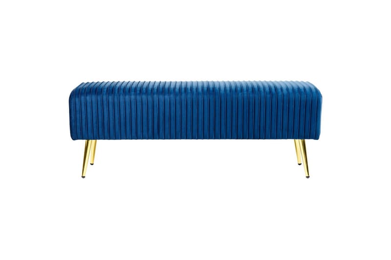 Bänk Paterson Blå/guld - Blå/guld - Möbler - Stolar & fåtöljer - Sittbänk - Hallbänk