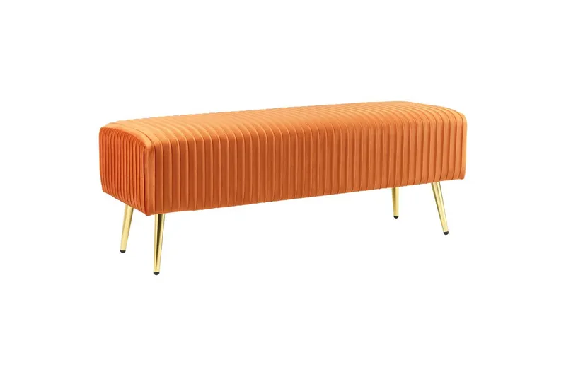 Bänk Paterson Orange/guld - Orange/guld - Möbler - Stolar & fåtöljer - Sittbänk - Hallbänk