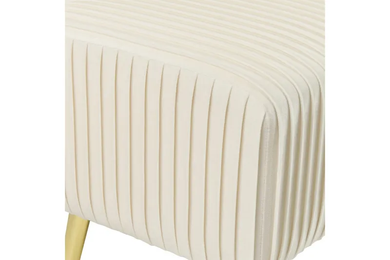 Bänk Paterson Vitt/guld - Vitt/guld - Möbler - Stolar & fåtöljer - Sittbänk - Hallbänk