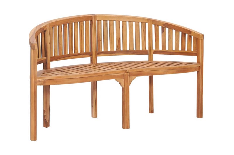 Bananbänk 151 cm massiv teak - Brun - Möbler - Stolar & fåtöljer - Sittbänk