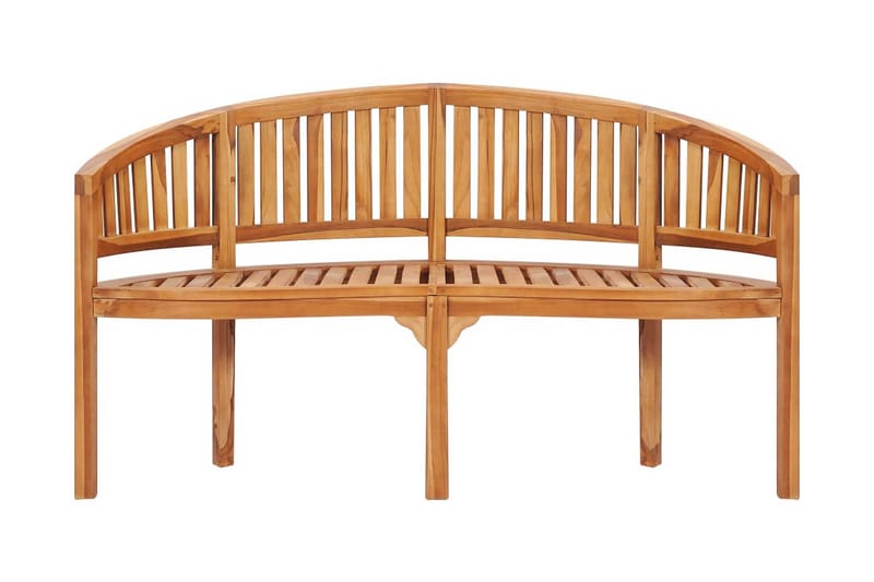Bananbänk 151 cm massiv teak - Brun - Möbler - Stolar & fåtöljer - Sittbänk