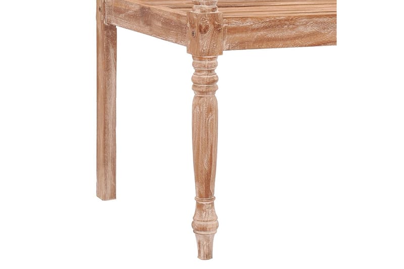 Bataviabänk 120 cm vitkalkad finish massiv teak - Brun - Möbler - Stolar & fåtöljer - Sittbänk