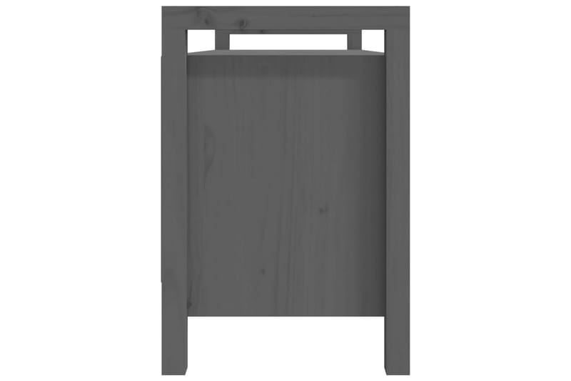 beBasic Skobänk grå 110x40x60 cm massiv furu - Grey - Möbler - Stolar & fåtöljer - Sittbänk - Skobänk & skohylla med bänk