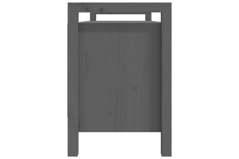 beBasic Skobänk grå 110x40x60 cm massiv furu - Grey - Hallförvaring - Skobänk & skohylla med bänk