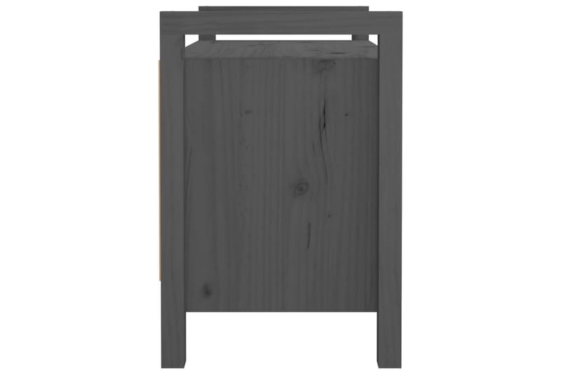 beBasic Skobänk grå 80x40x60 cm massiv furu - Grey - Hallförvaring - Skobänk & skohylla med bänk