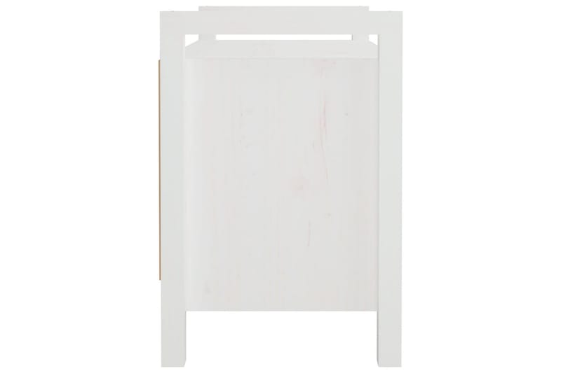 beBasic Skobänk vit 80x40x60 cm massiv furu - White - Hallförvaring - Skobänk & skohylla med bänk