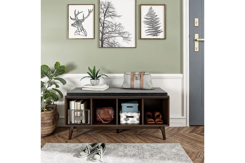 Brittany Sittbänk 118 cm Brun - Novogratz - Möbler - Stolar & fåtöljer - Sittbänk - Hallbänk - Hallbänk med förvaring