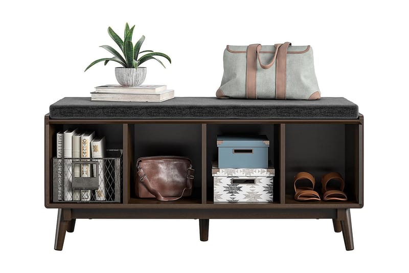 Brittany Sittbänk 118 cm Brun - Novogratz - Möbler - Stolar & fåtöljer - Sittbänk - Hallbänk - Hallbänk med förvaring