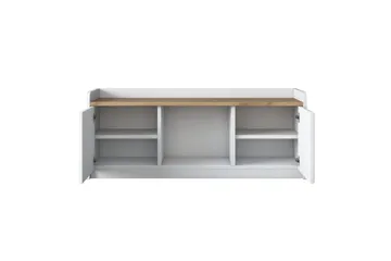 Caraway Skobänk 120x45 cm Vit/Brun - Hanah Home - Möbler - Stolar & fåtöljer - Sittbänk - Skobänk & skohylla med bänk
