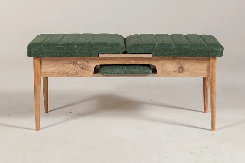 Corralez Bänk 51 cm - Trä/natur/Grön - Möbler - Stolar & fåtöljer - Sittbänk - Hallbänk