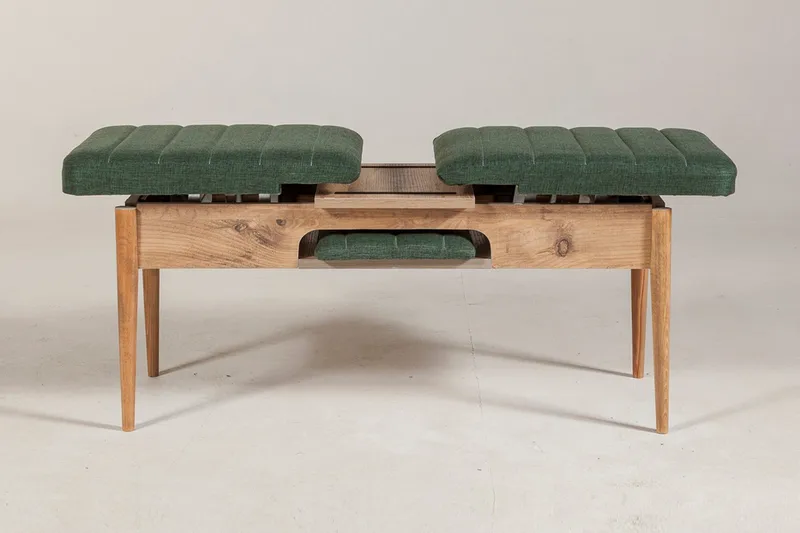 Corralez Bänk 51 cm - Trä/natur/Grön - Möbler - Stolar & fåtöljer - Sittbänk - Hallbänk