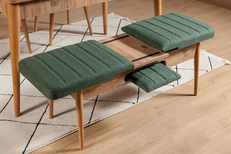 Corralez Bänk 51 cm - Trä/natur/Grön - Möbler - Stolar & fåtöljer - Sittbänk - Hallbänk