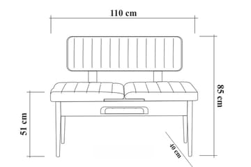 Corralez Bänk 85 cm - Trä/natur/Grön - Möbler - Stolar & fåtöljer - Sittbänk