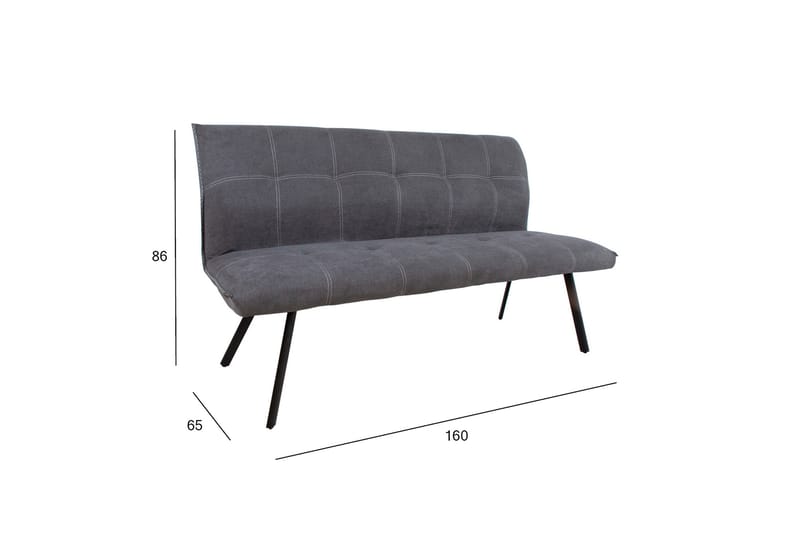 Eddy Soffa 160 cm Grå - Möbler - Stolar & fåtöljer - Sittbänk