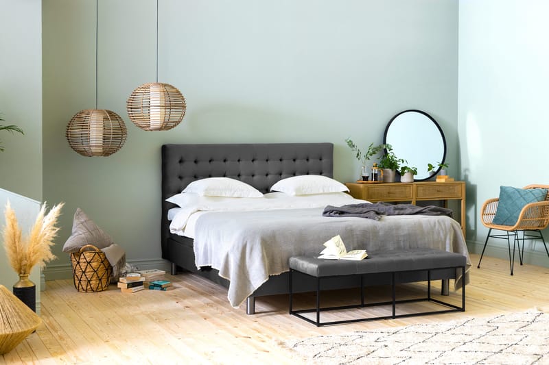 Ella Sittbänk 120 cm Rutig - Mörkgrå - Möbler - Stolar & fåtöljer - Sittbänk - Hallbänk