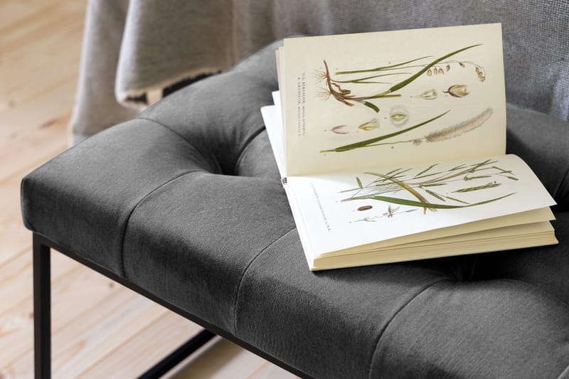 Ella Sittbänk 120 cm Rutig - Mörkgrå - Möbler - Stolar & fåtöljer - Sittbänk - Hallbänk