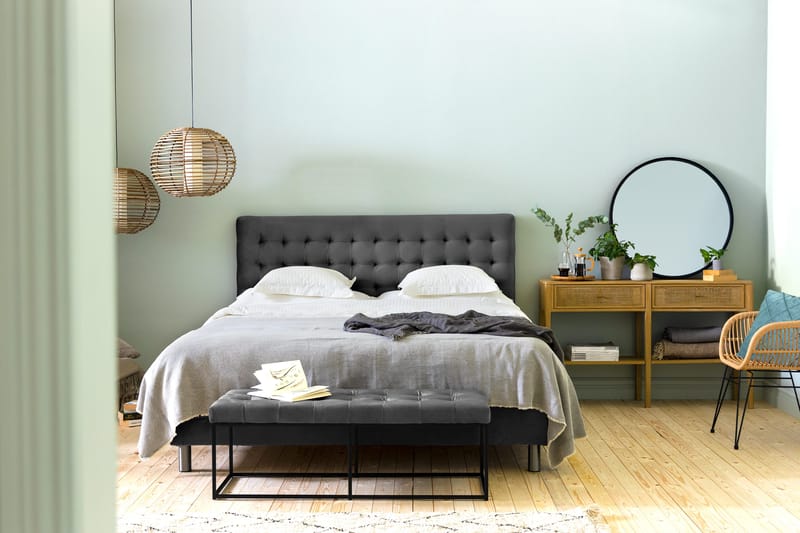 Ella Sittbänk 120 cm Rutig - Mörkgrå - Möbler - Stolar & fåtöljer - Sittbänk - Hallbänk