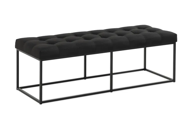 Ella Sittbänk 120 cm Rutig, Svart