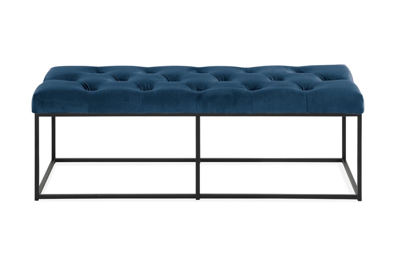 Ella Sittbänk 120cm Djuphäftad - Blå/Sammet - Möbler - Stolar & fåtöljer - Sittbänk - Hallbänk