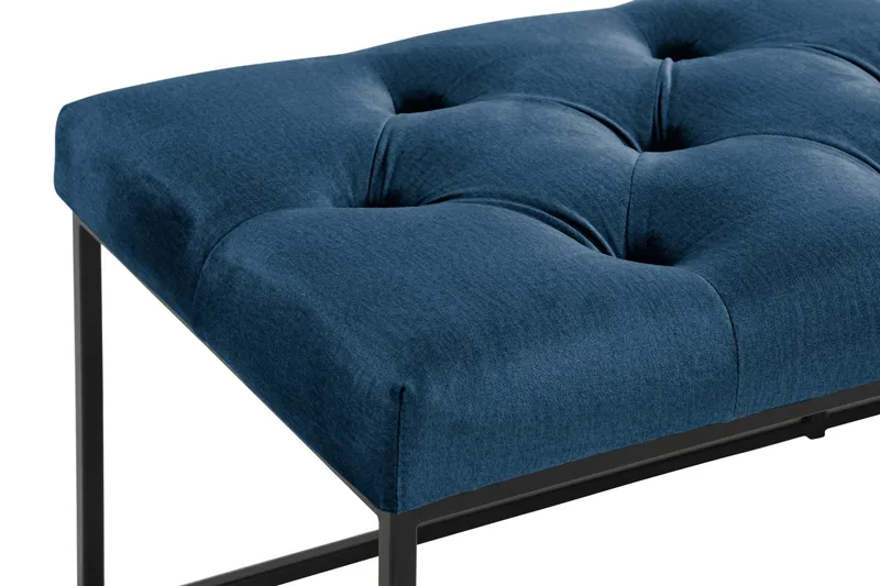 Ella Sittbänk 120cm Djuphäftad - Blå/Sammet - Möbler - Stolar & fåtöljer - Sittbänk - Hallbänk