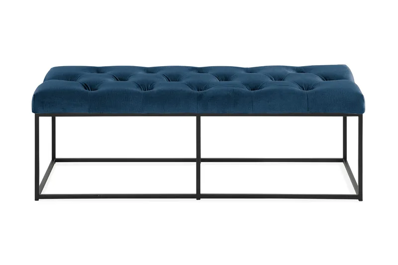 Ella Sittbänk 120cm Djuphäftad - Blå/Sammet - Möbler - Stolar & fåtöljer - Sittbänk - Hallbänk