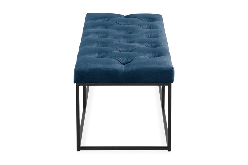 Ella Sittbänk 120cm Djuphäftad - Blå/Sammet - Möbler - Stolar & fåtöljer - Sittbänk - Hallbänk