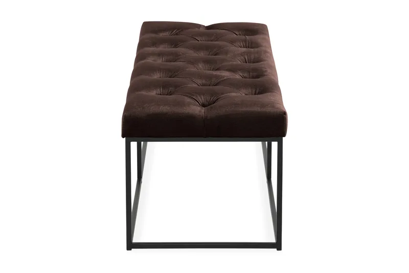 Ella Sittbänk 120cm Djuphäftad - Brun/Sammet - Möbler - Stolar & fåtöljer - Sittbänk - Hallbänk
