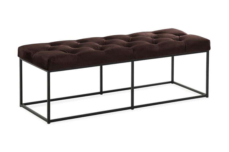 Ella Sittbänk 120cm Djuphäftad - Brun/Sammet - Möbler - Stolar & fåtöljer - Sittbänk - Hallbänk