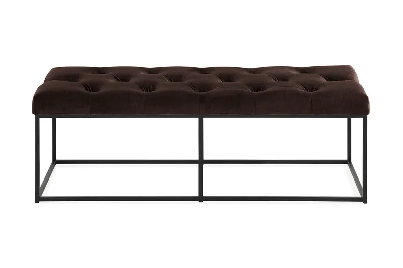 Ella Sittbänk 120cm Djuphäftad - Brun/Sammet - Möbler - Stolar & fåtöljer - Sittbänk - Hallbänk