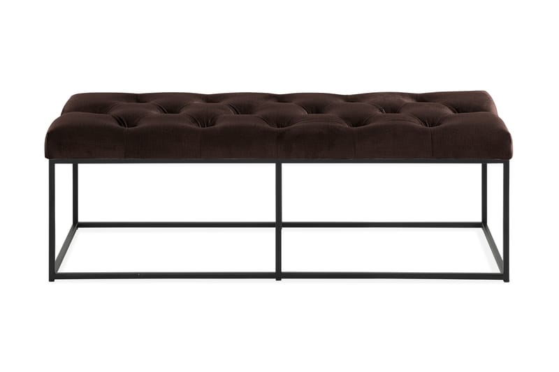 Ella Sittbänk 120cm Djuphäftad - Brun/Sammet - Möbler - Stolar & fåtöljer - Sittbänk - Hallbänk